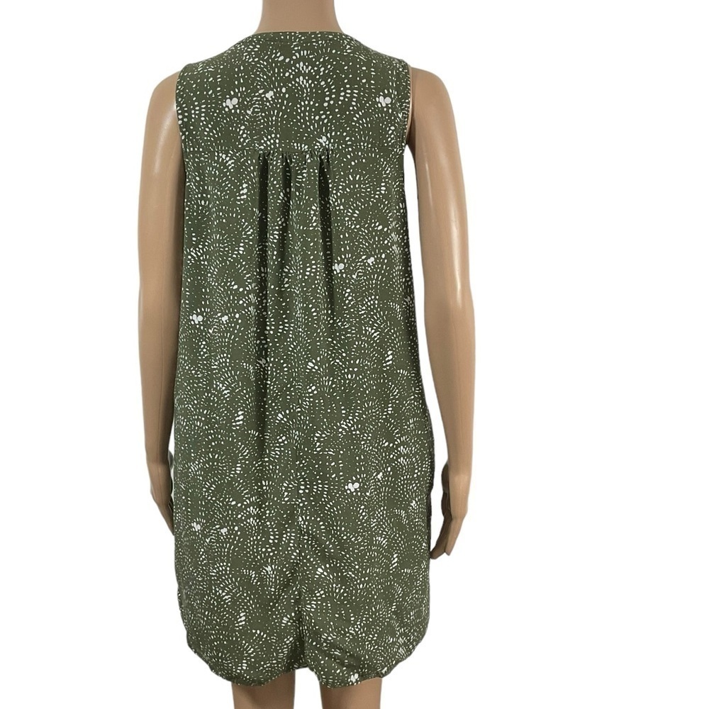 Gap Abstract Overall print sleeveless dress 100% rayon Pockets V-neck size Small - Picture 5 of 10